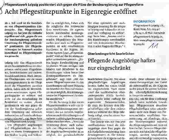 Vorschauseite 1: Acht Pflegestützpunkte in Eigenregie eröffnet