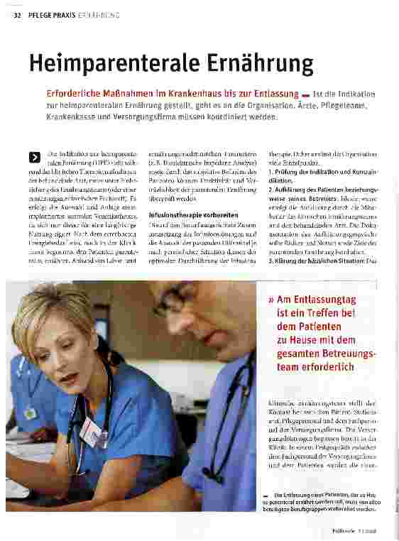 Vorschauseite 1: Heimparenterale Ernährung