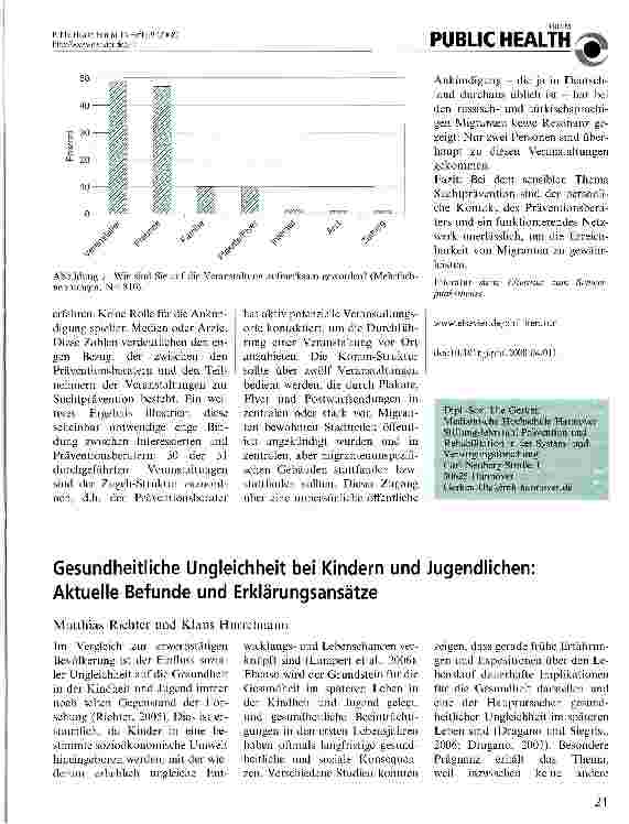 Vorschauseite 2: Von muttersprachlichen Präventionsberatern werden Migranten besser erreicht