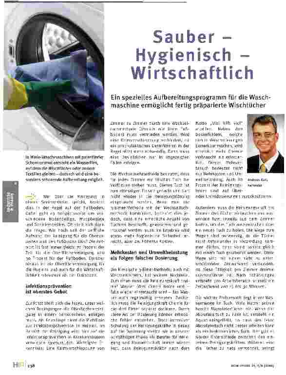Vorschauseite 1: Sauber -Hygienisch -Wirtschaftlich