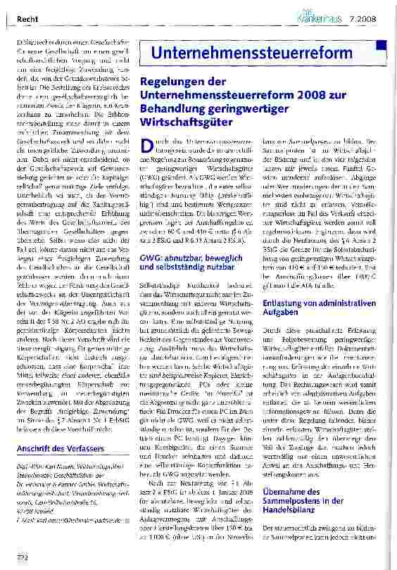 Vorschauseite 3: Steuerrecht: Umsatzsteuerbefreiung von Heilbehandlungsleistungen -geplante Änderungen durch das Jahressteuergesetz 2009