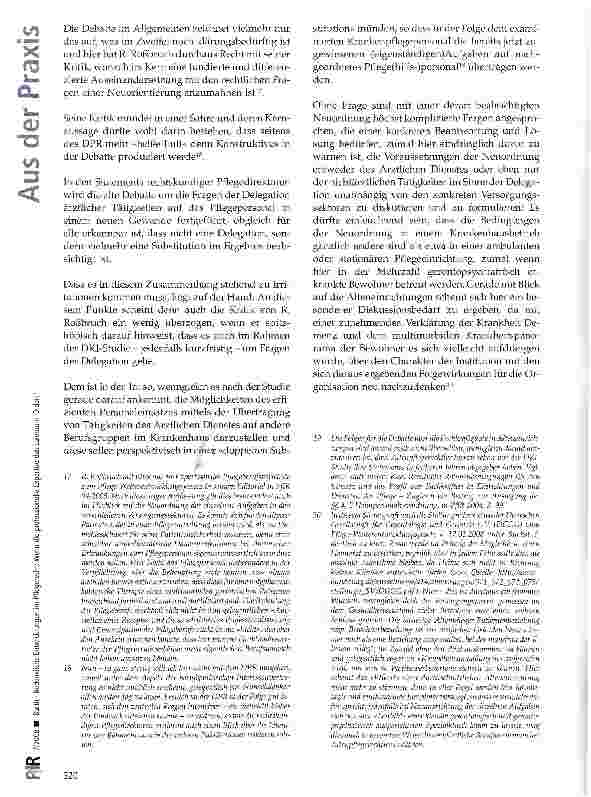 Vorschauseite 5: Bedenkliche Entwicklungen im Pflegerecht: Wenn die professionelle Expertise das Laientum fördert!
