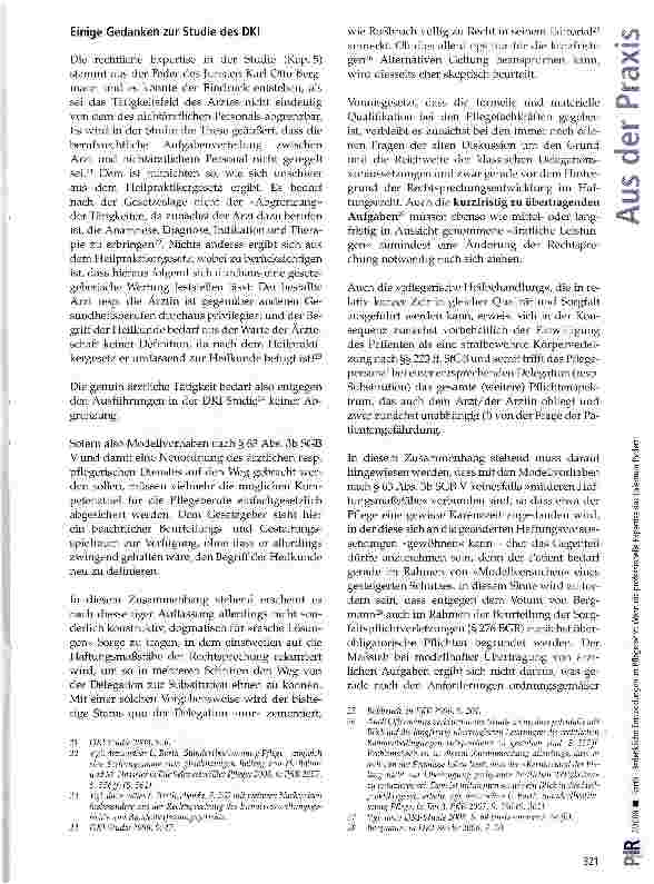Vorschauseite 6: Bedenkliche Entwicklungen im Pflegerecht: Wenn die professionelle Expertise das Laientum fördert!
