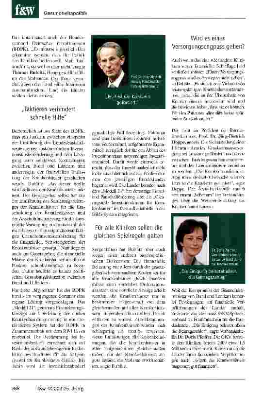 Vorschauseite 3: Endlich müssen Taten folgen Reaktionen auf den Kompromiss der Gesundheitsministerkonferenz der Länder von Verbänden und Praktikern
