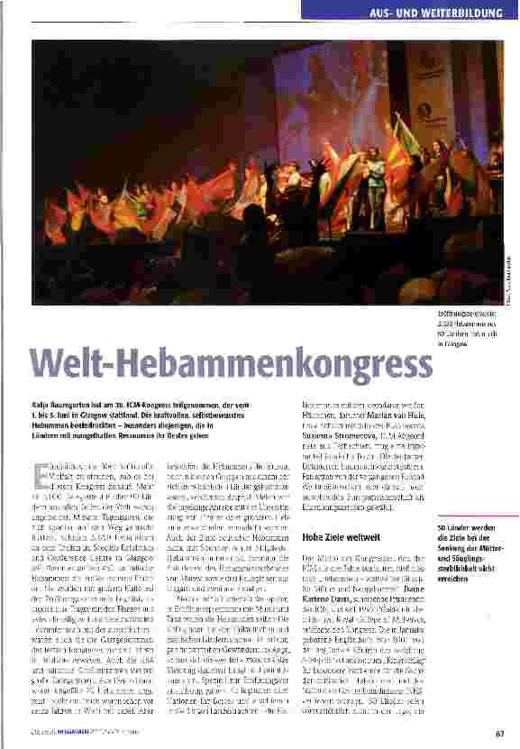 Vorschauseite 1: Welt-Hebammenkongress
