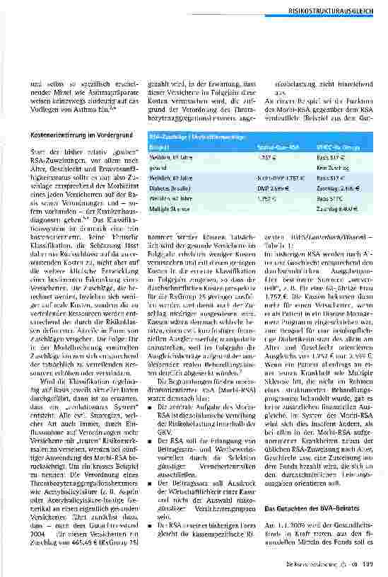 Vorschauseite 2: Vom RSA zum Morbi-RSAMehr Rationalität im Finanzausgleich?
