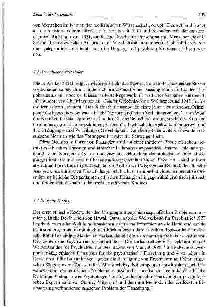 Vorschauseite 2: Ethik in der Psychiatrie