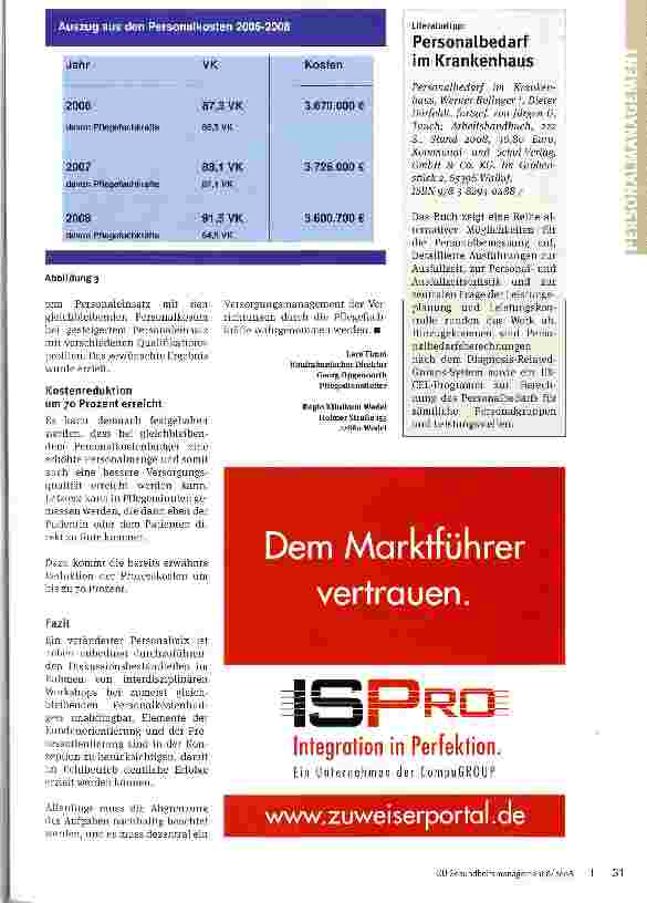 Vorschauseite 4: Mix versus VolumenRichtiger Personaleinsatz bei begrenzten Budgets im pflegerischen Bereich
