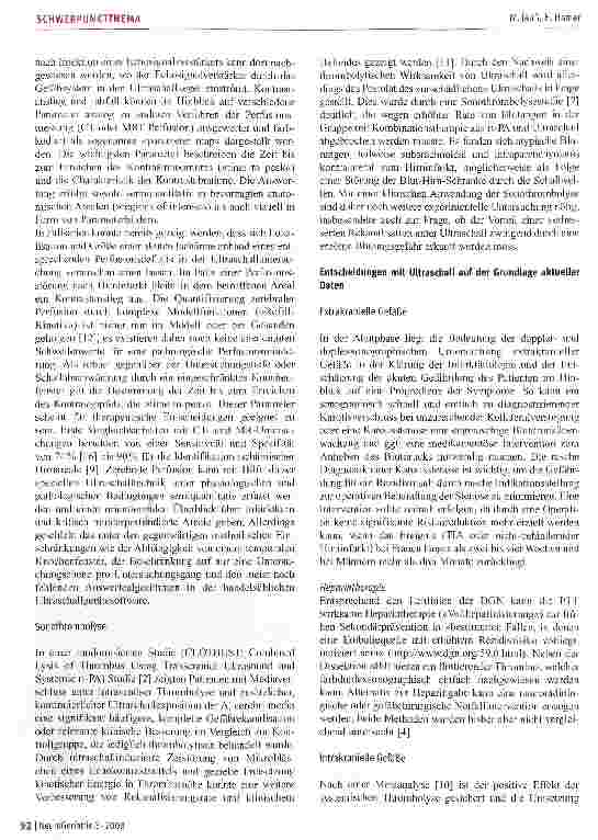Vorschauseite 2: Doppierund Duplexsonographie -Neue Trends beim Schlaganfall