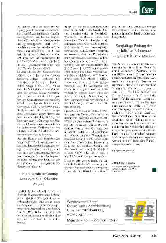 Vorschauseite 4: Ambulantes Operieren „im KrankenhausIst der Text des Paragraphen 115 b SGB V wörtlich zu nehmen?