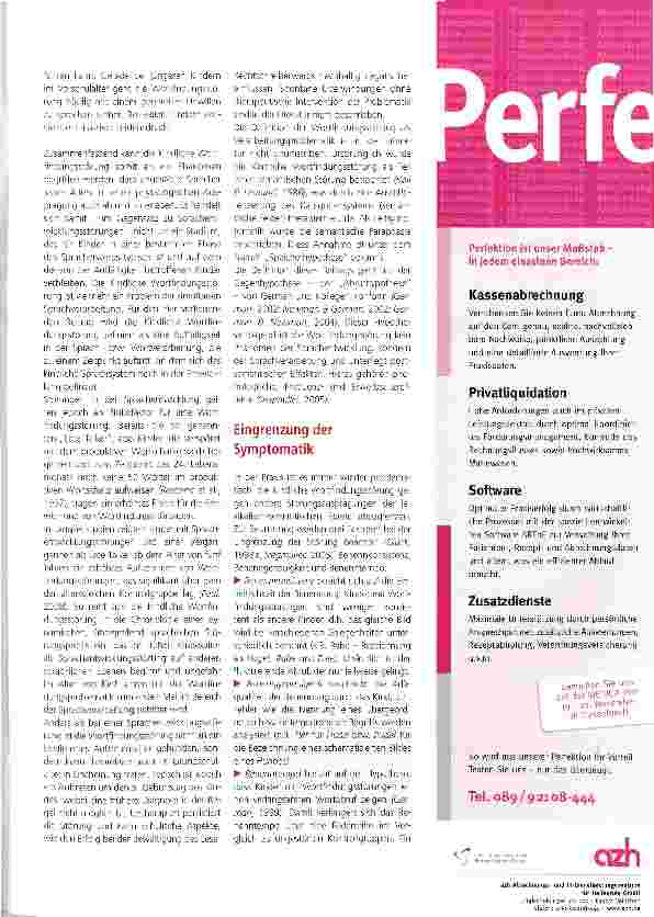 Vorschauseite 2: Therapie von Kindlichen Wortfindungsstörungen nach dem Patholinguistischen Therapieansatz