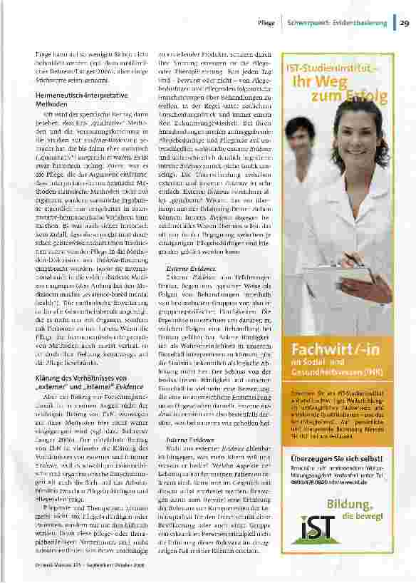 Vorschauseite 2: Evidence-based Nursing and CaringBeiträge der Pflege zur evidence-Basierung von Gesundheitsförderung und Krankenversorgung