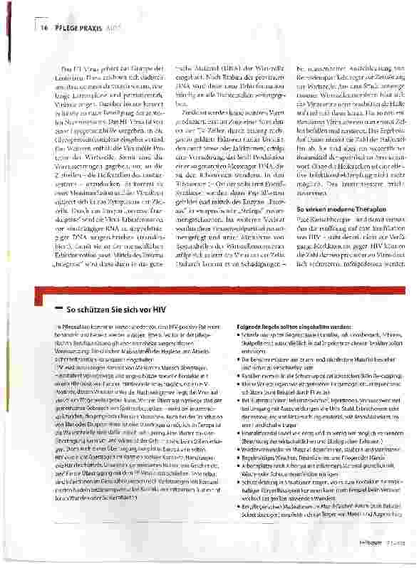 Vorschauseite 2: Trotz HIV-Infektion ein relativ normales Leben führen