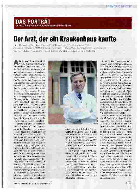 Vorschauseite 1: Der Arzt, der ein Krankenhaus kaufte