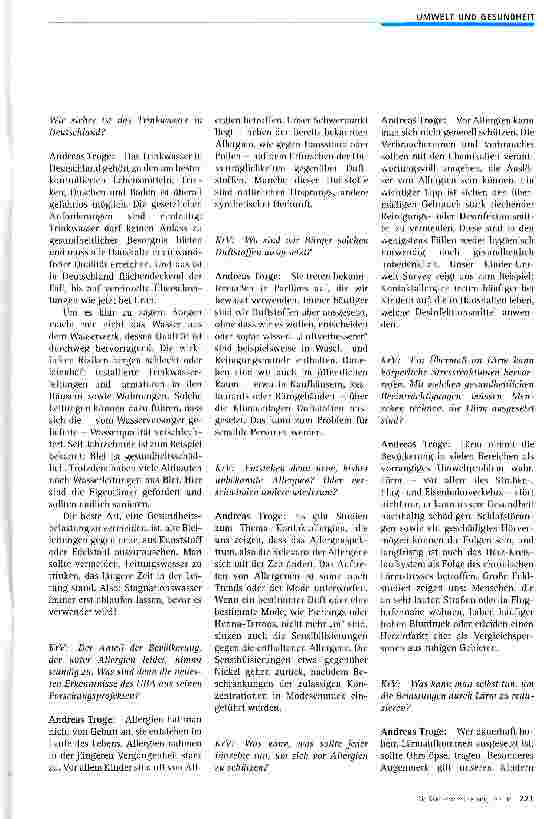 Vorschauseite 2: Lärm ist ein vorrangiges Umweltproblem, das unsere Gesundheit schädigt
