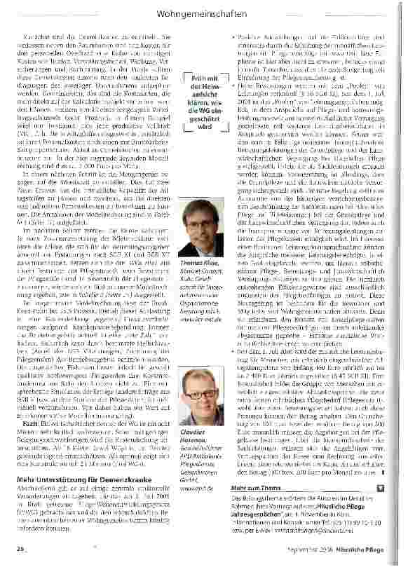Vorschauseite 6: Die wirtschaftliche Planung ambulant betreuter WohngemeinschaftenAufwind durch Pflegereform