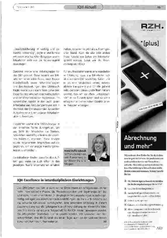 Vorschauseite 2: IQH-Excellence für die Kinderhilfe Meppen-ein Erfahrungsbericht