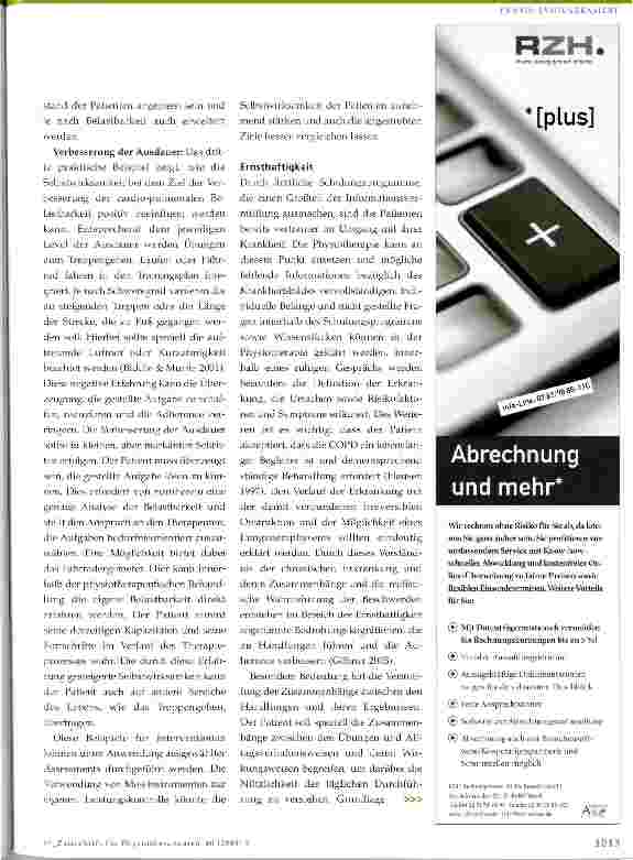 Vorschauseite 5: Physiotherapie-Motivations-Modell zur Förderung der Adherence bei COPD-Patienten