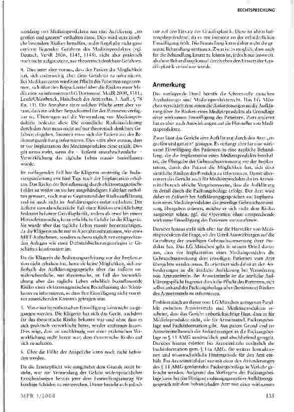 Vorschauseite 2: Einwilligung bei Implantation eines Medizinprodukts