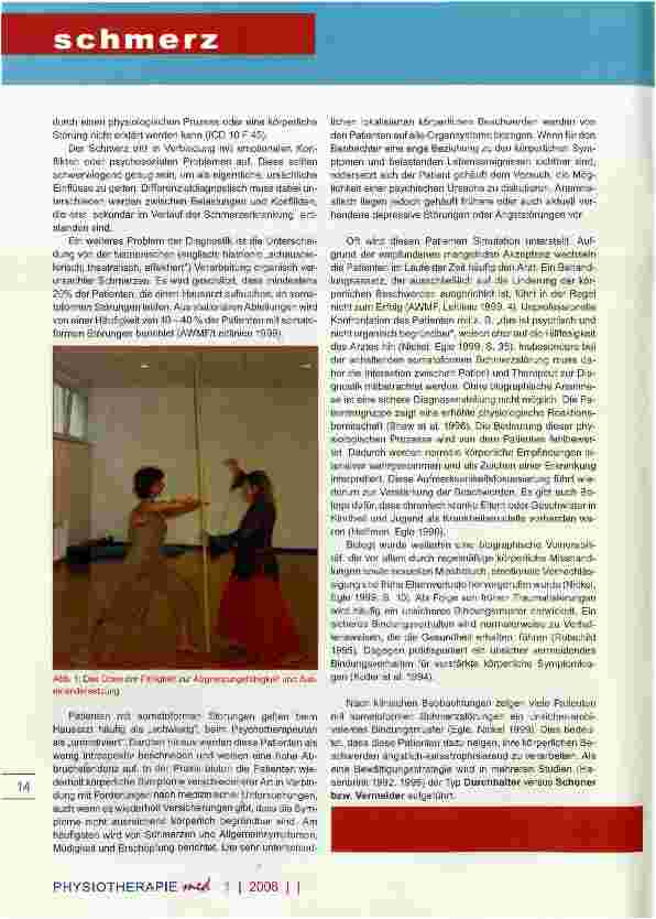 Vorschauseite 2: Integrative Bewegungstherapie bei chronischen Schmerzen SPECIAL: Somatoforme Schmerzstörungen