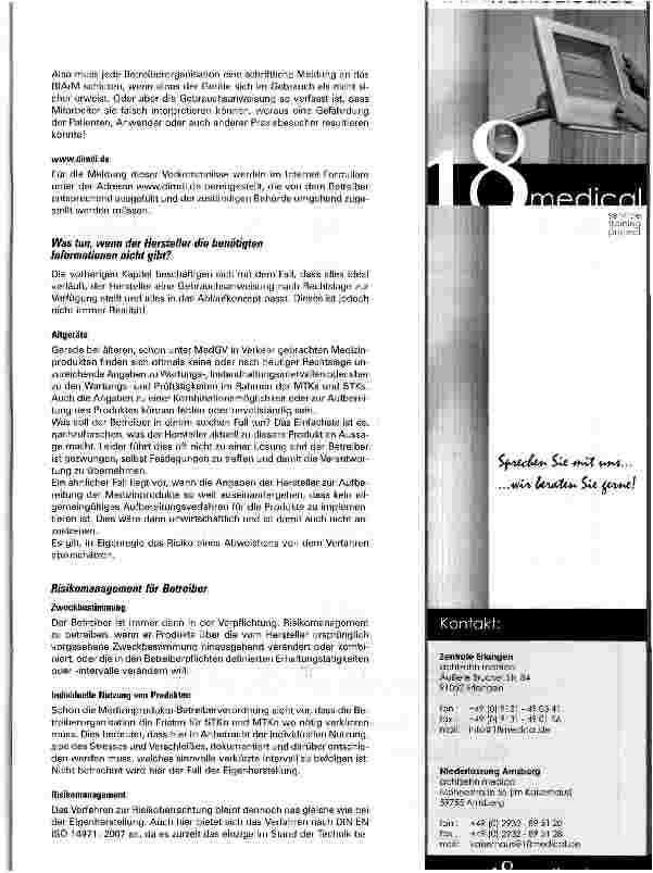 Vorschauseite 4: Medizinprodukte-Betreiberverordnung und Qualitätsmanagement