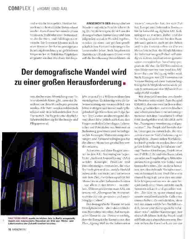 Vorschauseite 3: AALLES SMART? AUCH IM ALTER SO LANGE WIE MÖGLICH IN DEN EIGENEN VIER WÄNDEN SELBSTBESTIMMT LEBEN - WER WILL DAS NICHT? AAL- UND eHOME-TECHNOLOGIEN KÖNNEN BEI DER UMSETZUNG DIESER…