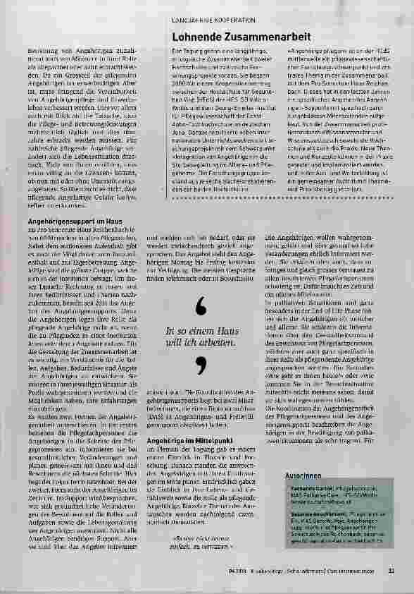 Vorschauseite 2: Es braucht ein offenes Miteinander