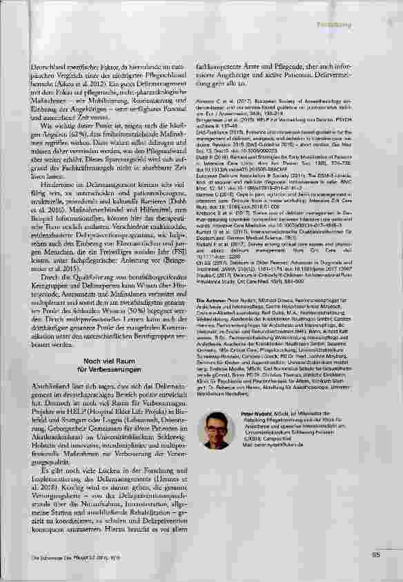 Vorschauseite 6: Delirmanagement: wird es richtig umgesetzt?