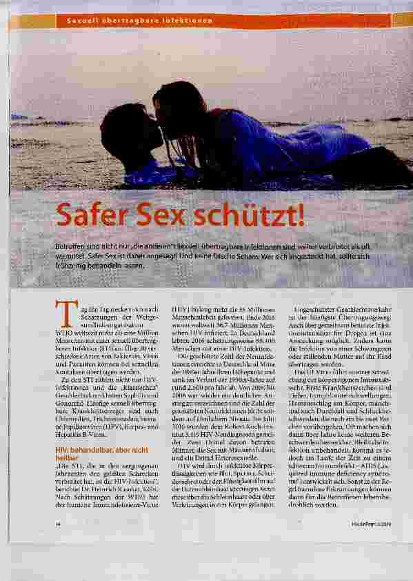 Vorschauseite 1: Safer Sex schützt!