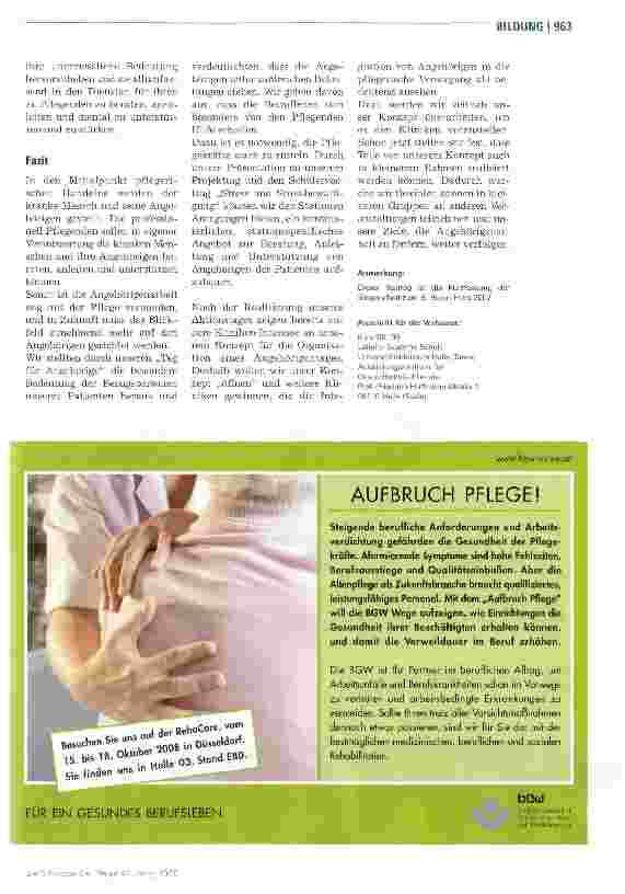 Vorschauseite 5: Bedeutung der Angehörigen in der Pflege