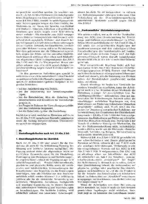 Vorschauseite 2: Der Bewerbungsverfahrensanspruch unter der Geltung des AGG