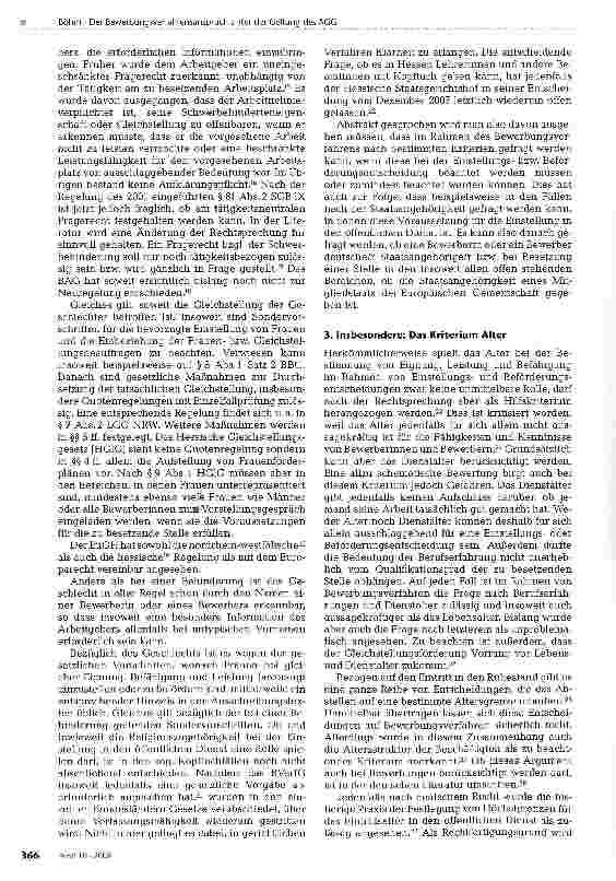 Vorschauseite 3: Der Bewerbungsverfahrensanspruch unter der Geltung des AGG