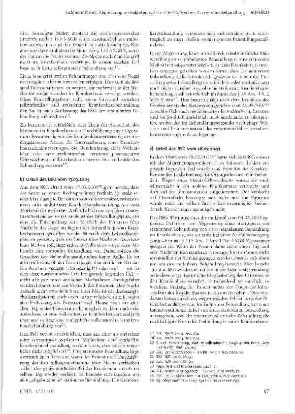Vorschauseite 3: Abgrenzung ambulanter, vollund teilstationärer Krankenhausbehandlung