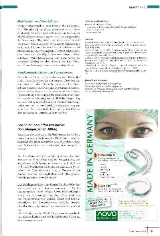 Vorschauseite 4: S2-Leitlinien zur Sedierung Der beatmete, analgosedierte Patient