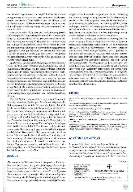 Vorschauseite 5: „Management by Objectives -die Expertenorganisation Krankenhaus erfolgreich führen