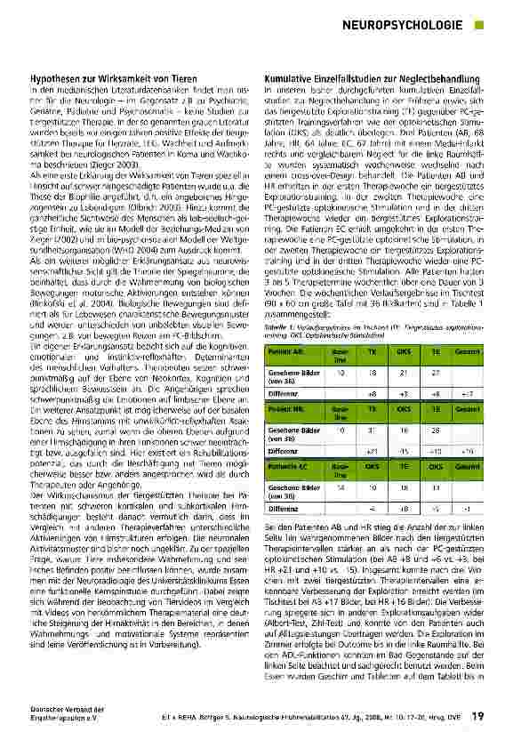 Vorschauseite 3: Neurologische Frührehabilitation von Funktion und Emotion mit Hilfe der tiergestützten Therapie