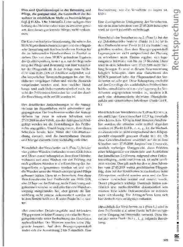 Vorschauseite 4: (Teil-)Untersagung eines Heimbetriebs in Form eines sofortigen Aufnahmestopps -zur Aktivlegitimation des Insolvenzverwalters