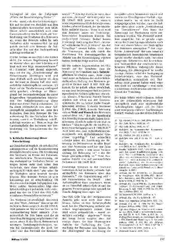 Vorschauseite 3: Die strafrechtliche Garantenstellung des Betreuers zugleich Besprechung von OLG Celle BtPrax 2008, 86