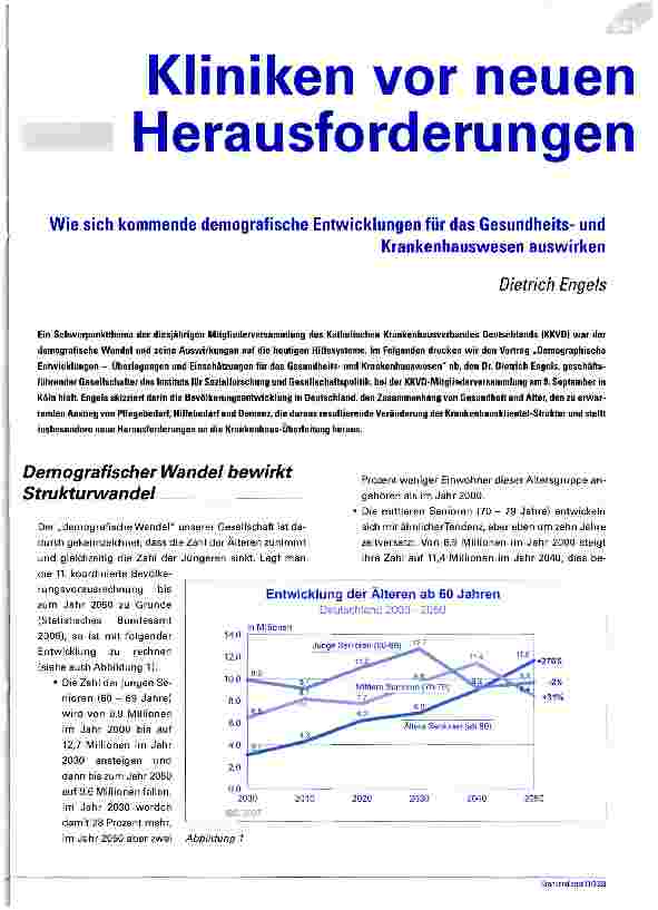 Vorschauseite 1: Kliniken vor neuen Herausforderungen