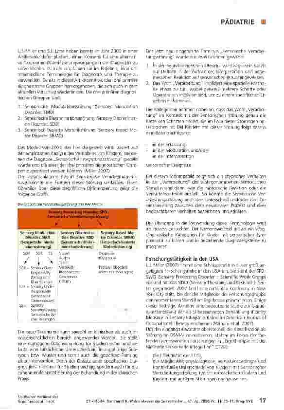 Vorschauseite 3: Wohin steuert die Sensorische Integrationstherapie?