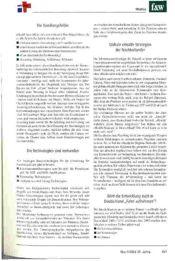 Vorschauseite 2: Die Gesundheitswirtschaft braucht eHealthUnsere Nachbarn machen es uns vor