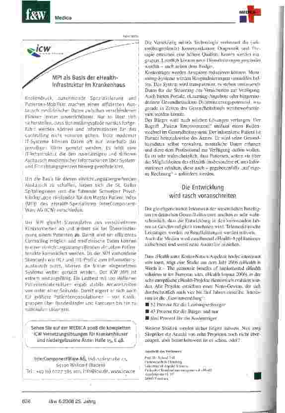 Vorschauseite 3: Die Gesundheitswirtschaft braucht eHealthUnsere Nachbarn machen es uns vor