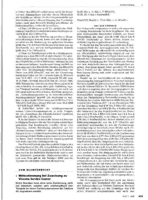 Vorschauseite 3: Anmerkung zum Beschluss des BVerwC vom 28. Mai 2008 - 1 WB 50.07