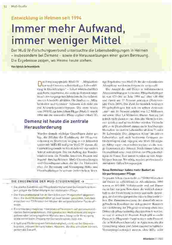 Vorschauseite 1: Immer mehr Aufwand, immer weniger Mittel