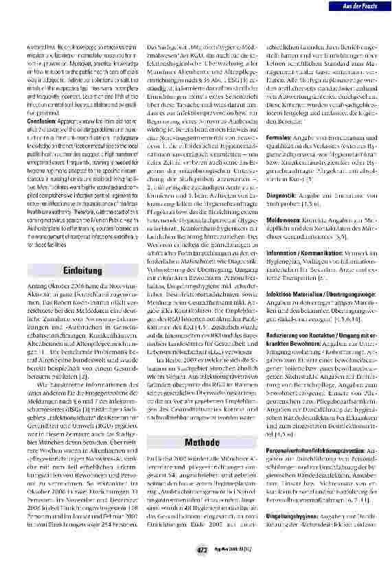 Vorschauseite 2: Ausbrüche von Norovirusinfektionen in Altenheimen und Altenpf lege-einrichtungen - Besonderheiten, Probleme und Lösungsansätze