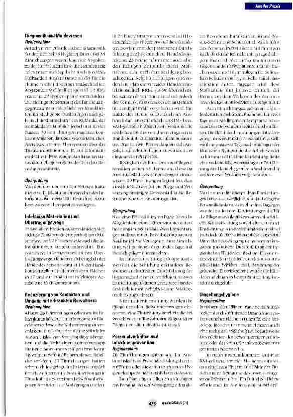 Vorschauseite 4: Ausbrüche von Norovirusinfektionen in Altenheimen und Altenpf lege-einrichtungen - Besonderheiten, Probleme und Lösungsansätze