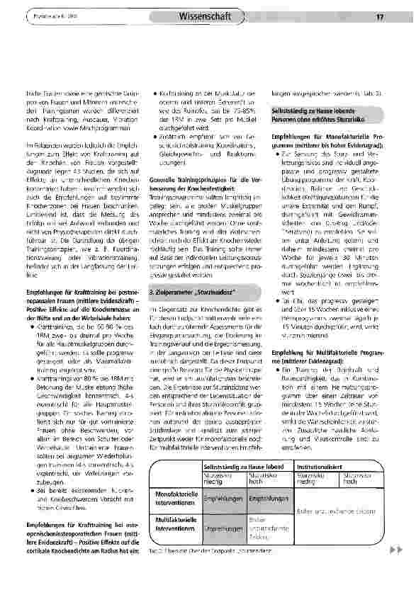 Vorschauseite 5: Beitrag zur Evidenzbasierung Osteoporose-Leitlinien für die Physiotherapie