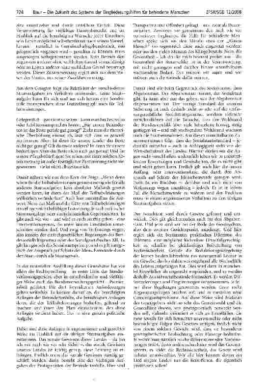 Vorschauseite 3: Die Zukunft des Systems der Eingliederungshilfen für behinderte Menschen