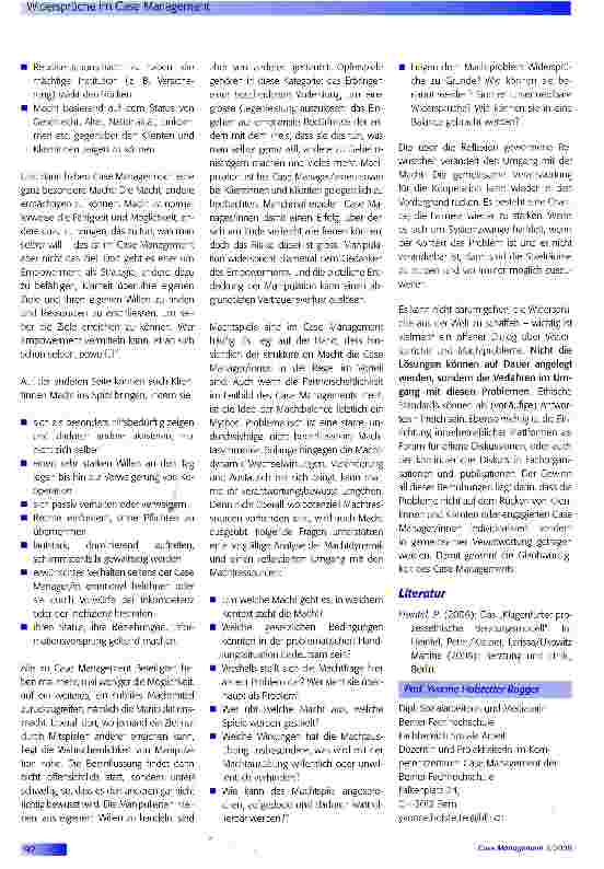 Vorschauseite 5: Widersprüche im Case Management