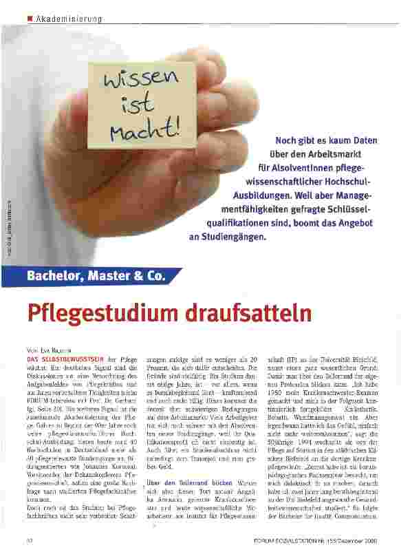 Vorschauseite 1: Pflegestudium draufsatteln
